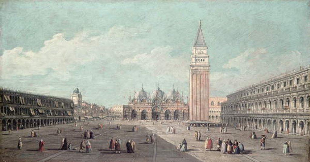 Detail of Piazza San Marco by Luca Carlevaris