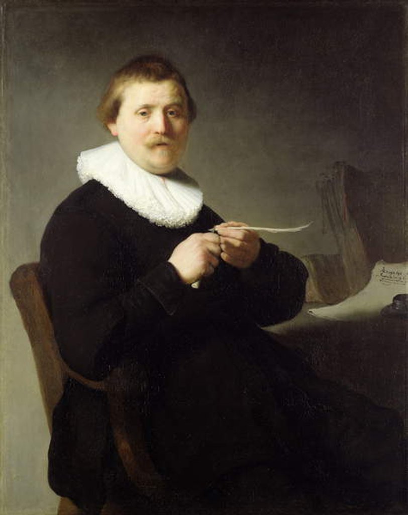 Detail of Man Sharpening a Quill, 1632 by Rembrandt Harmensz. van Rijn