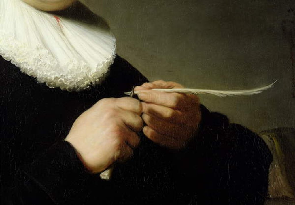 Detail of Man Sharpening a Quill, 1632 by Rembrandt Harmensz. van Rijn