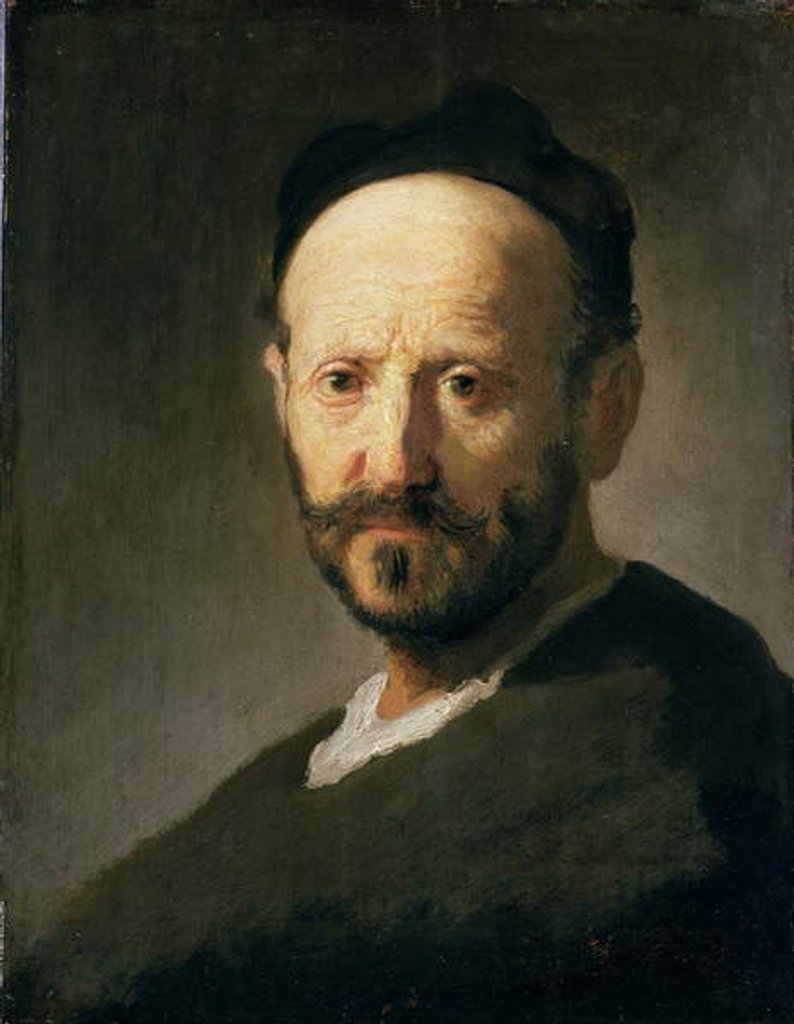 Detail of Head of a Man wearing a Cap by Rembrandt Harmensz. van Rijn