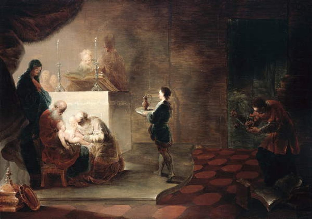 Detail of The Circumcision of Christ, after 1751 by Januarius Zick