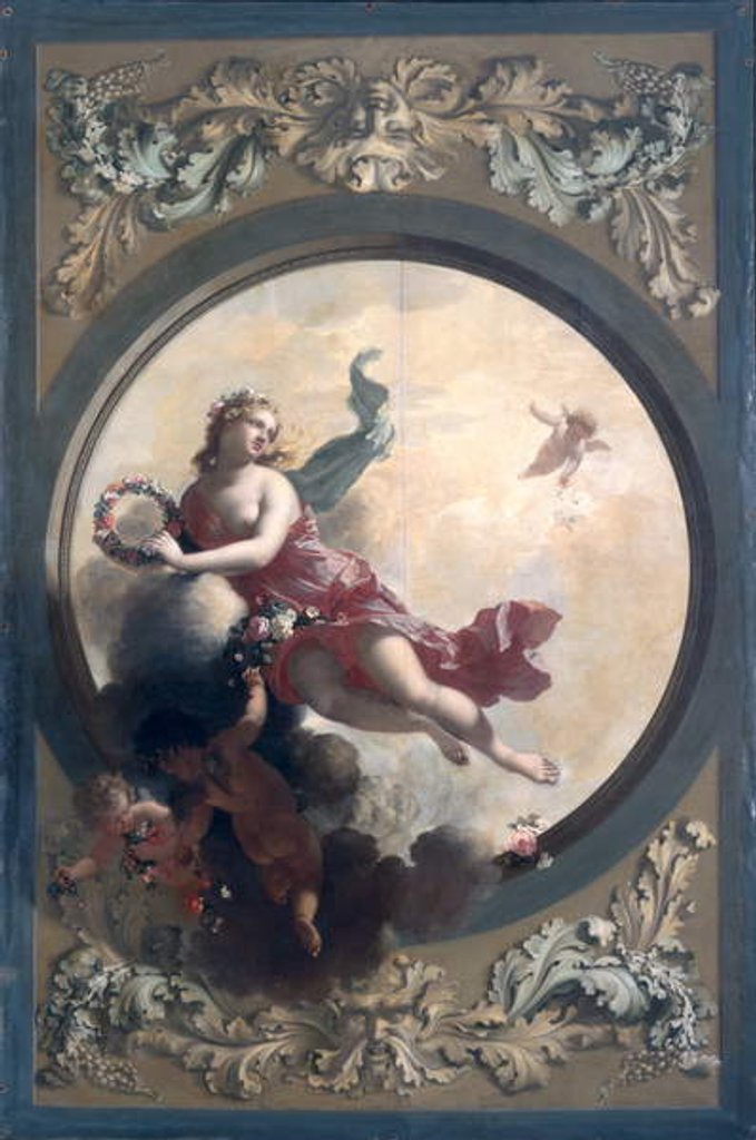 Detail of Flora with Flower-Scattering Putti, 1696 by Adriaan van der Werff