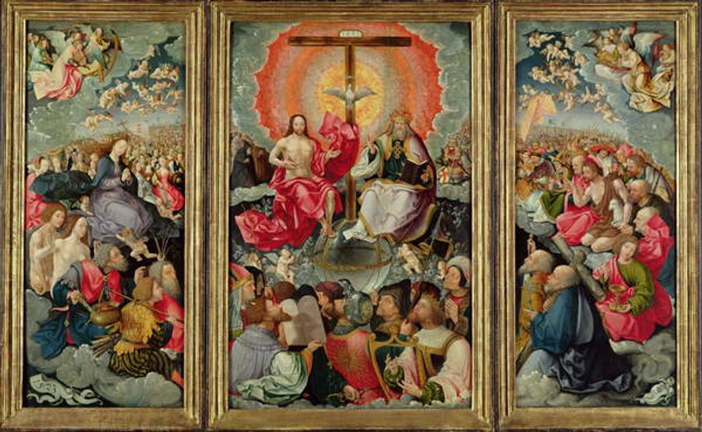 Detail of Triptych with Adoration of the Trinity, 1523 by Jacob Cornelisz van Oostsanen