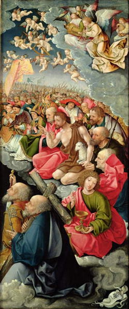 Detail of Right wing of Triptych with Adoration of the Trinity, 1523 by Jacob Cornelisz van Oostsanen