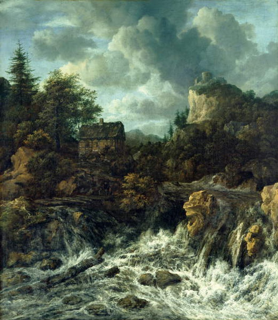 Detail of The Waterfall, 1665-70 by Jacob Isaaksz. or Isaacksz. van Ruisdael