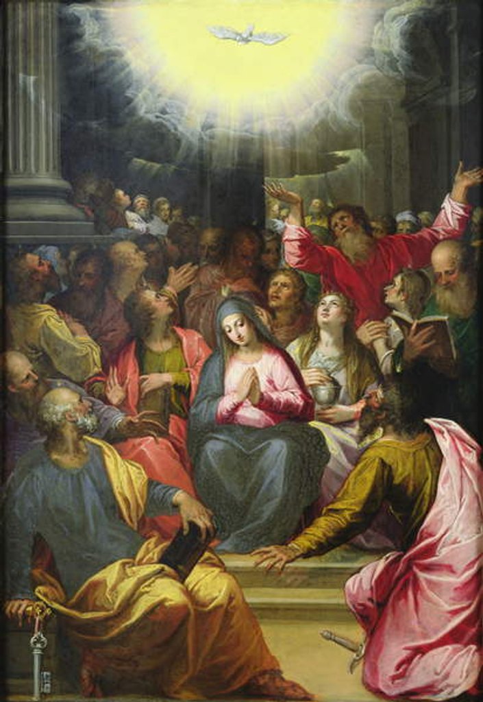 Detail of The Descent of the Holy Spirit, 1594-95 by Hans I or Johann Rottenhammer