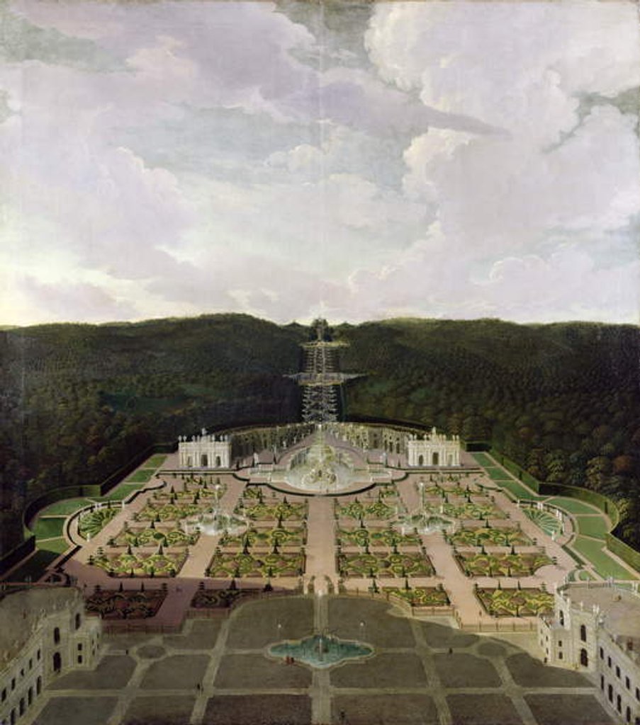 Detail of View from the Garden and Grotto at the Foot of the Waterfalls to the Octagon, after 1716 by Jan van Nickelen