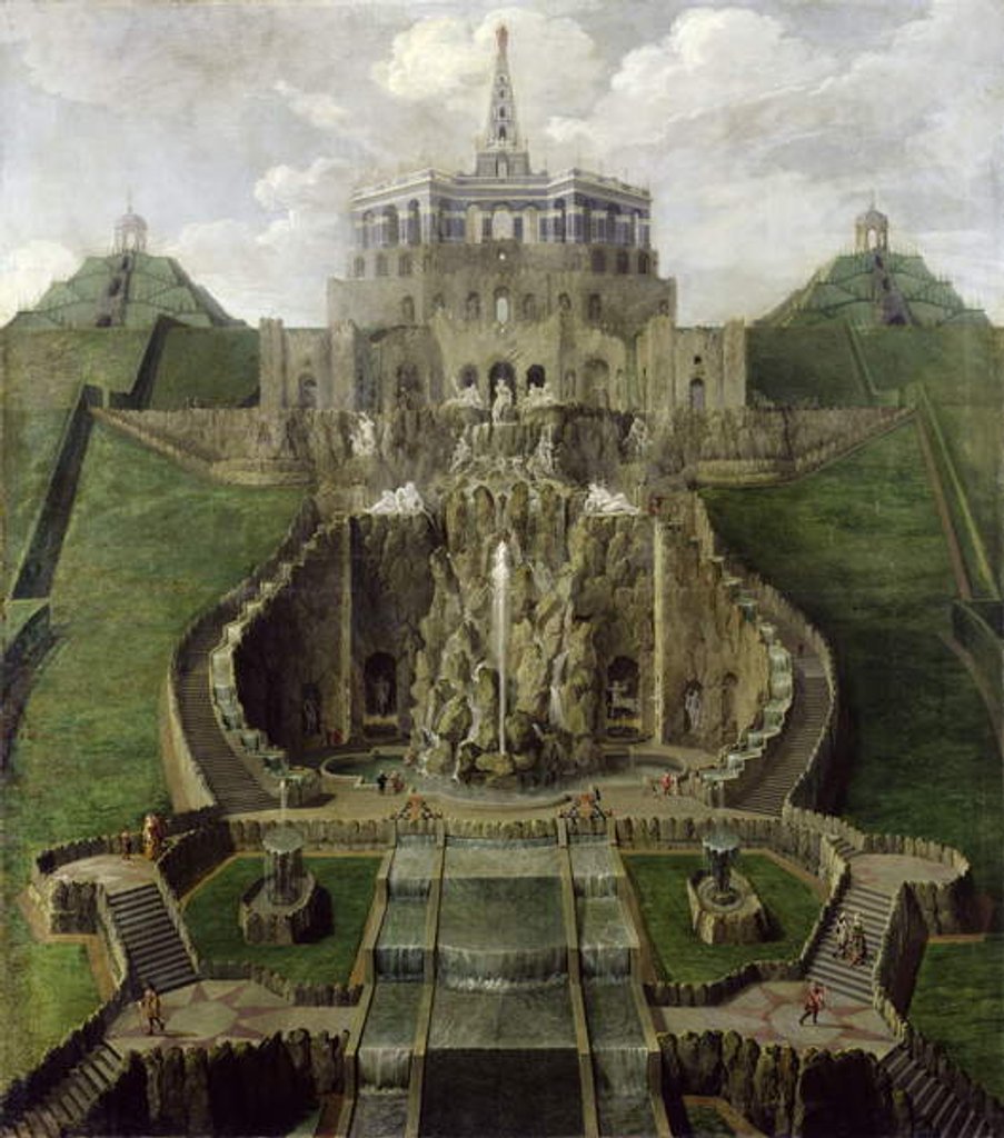 Detail of View from the 'Riesenkopf' Basins to the Octagon, after 1716 by Jan van Nickelen
