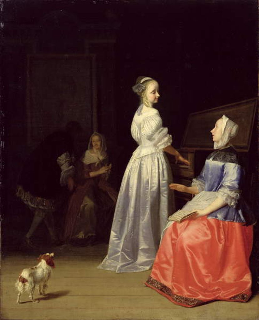 Detail of The Singing Exam, 1669 by Jacob Ochtervelt