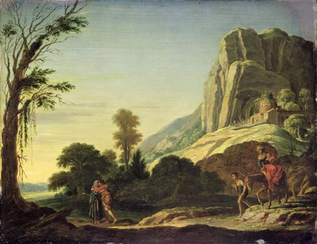Detail of Landscape with the Meeting of Moses and Aaron on Mount Horeb, 1626 or 1620 by Jacob Symonsz Pynas or Pinas