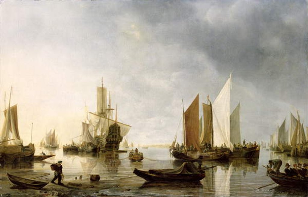 Detail of Harbour with Anchored Ships, 1655-60 by Hendrick Dubbels