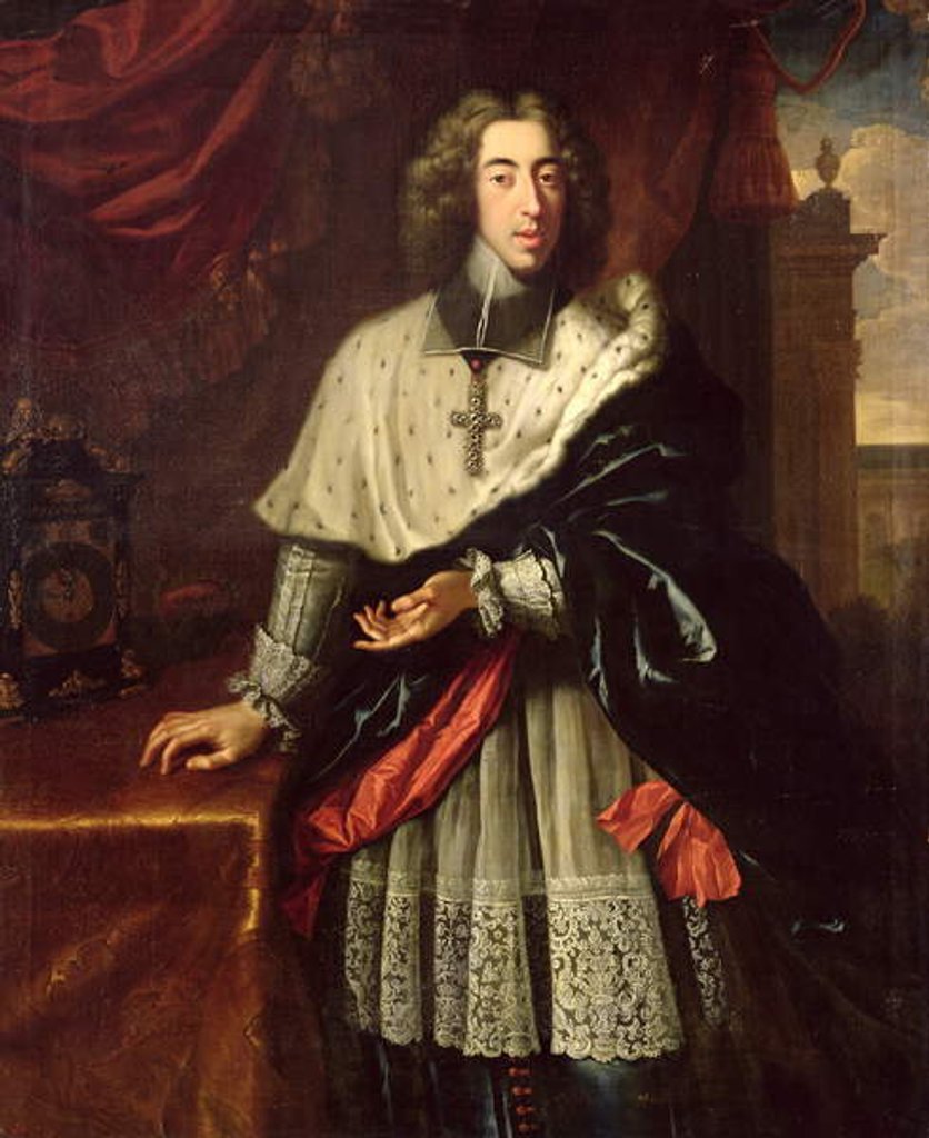Detail of Prince Clemens August of Cologne, 1723 by Jan Frans Douven