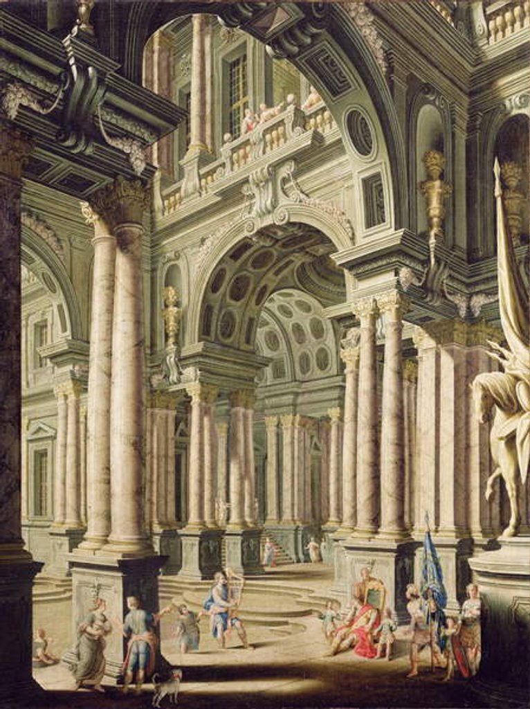 Detail of Imaginary Palace with David before Saul by John Devoto