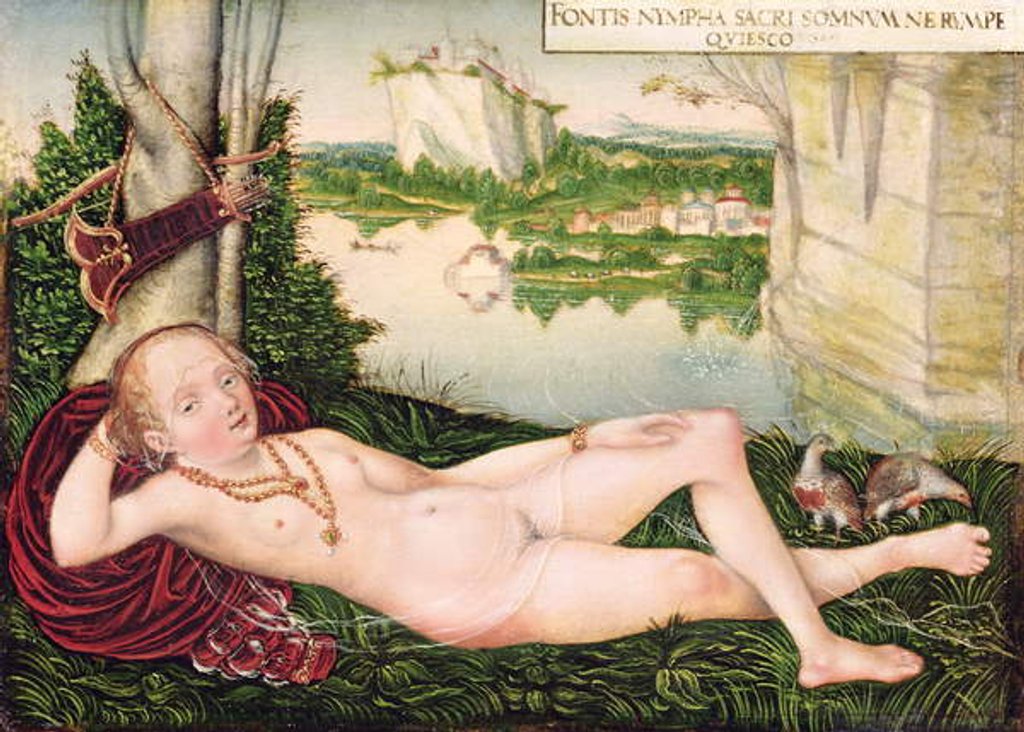 Detail of Resting Naiad by Lucas the Younger Cranach