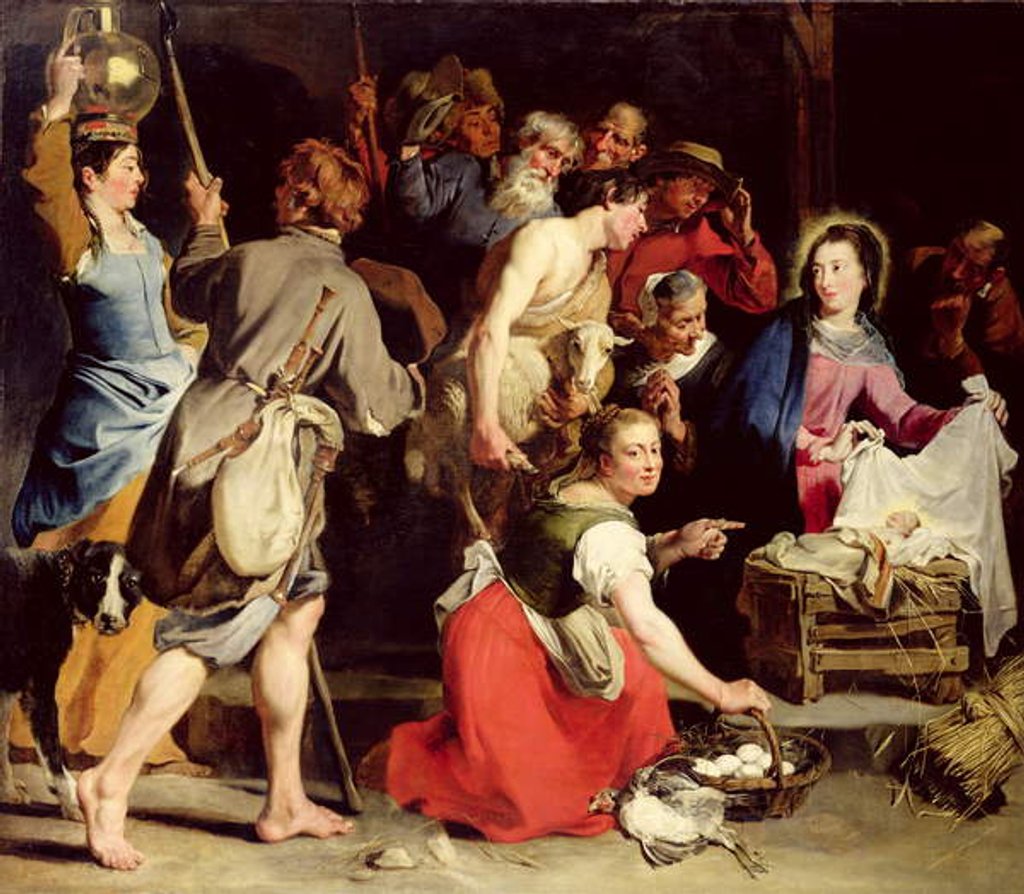 Detail of The Adoration of the Shepherds, after 1628 by Jan Cossiers