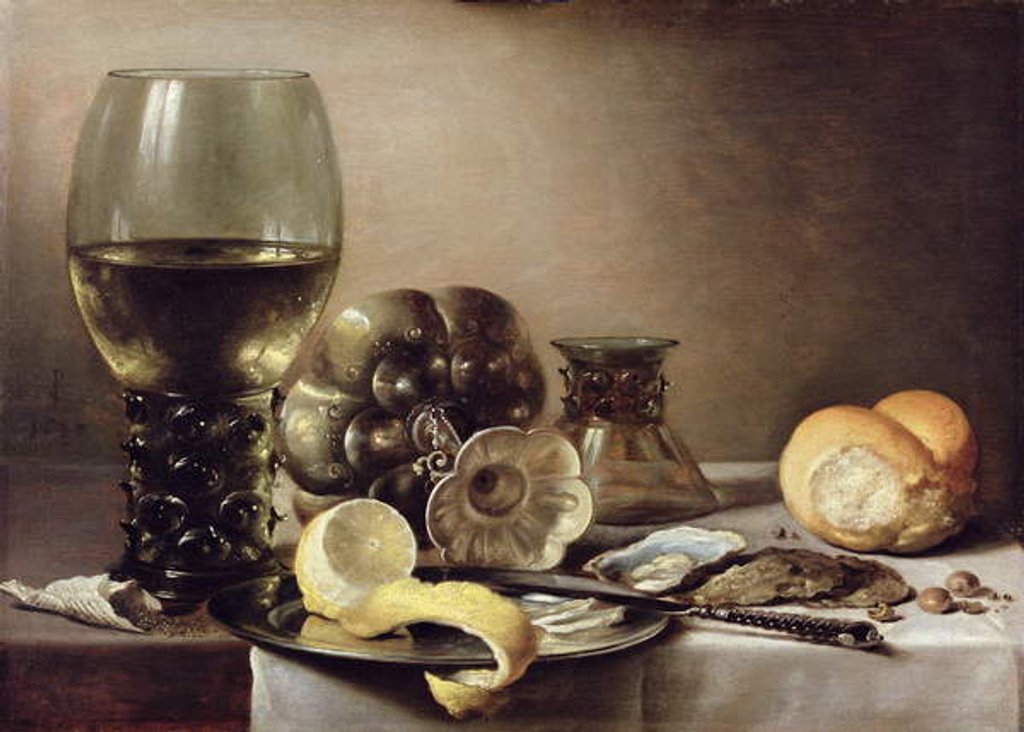 Detail of The Oyster Breakfast by Pieter Claesz
