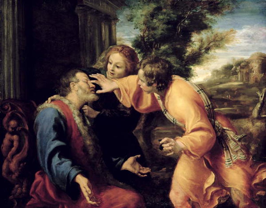 Detail of The Young Tobias Heals his Blind Father, c.1600 by Annibale Carracci