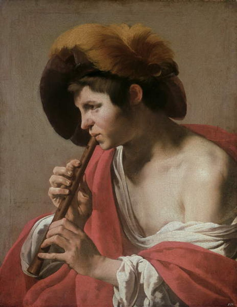 Detail of Knave Playing a Recorder, 1621 by Hendrick Ter Brugghen