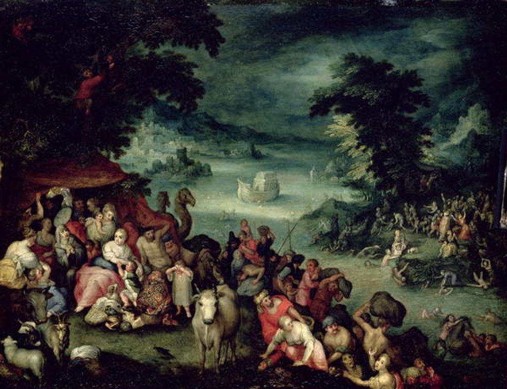 Detail of The Great Flood by Jan the Elder (copy) Brueghel