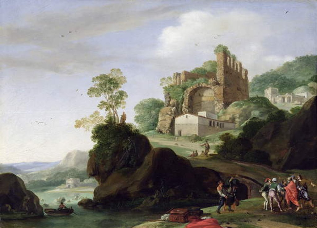 Detail of St. Peter and St. John in a Landscape with Ruins, c.1625 by Bartholomeus Breenbergh