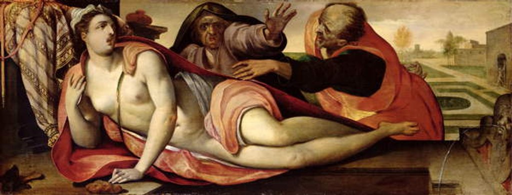 Detail of Susannah and the Two Elders by Anthonie Blocklandt