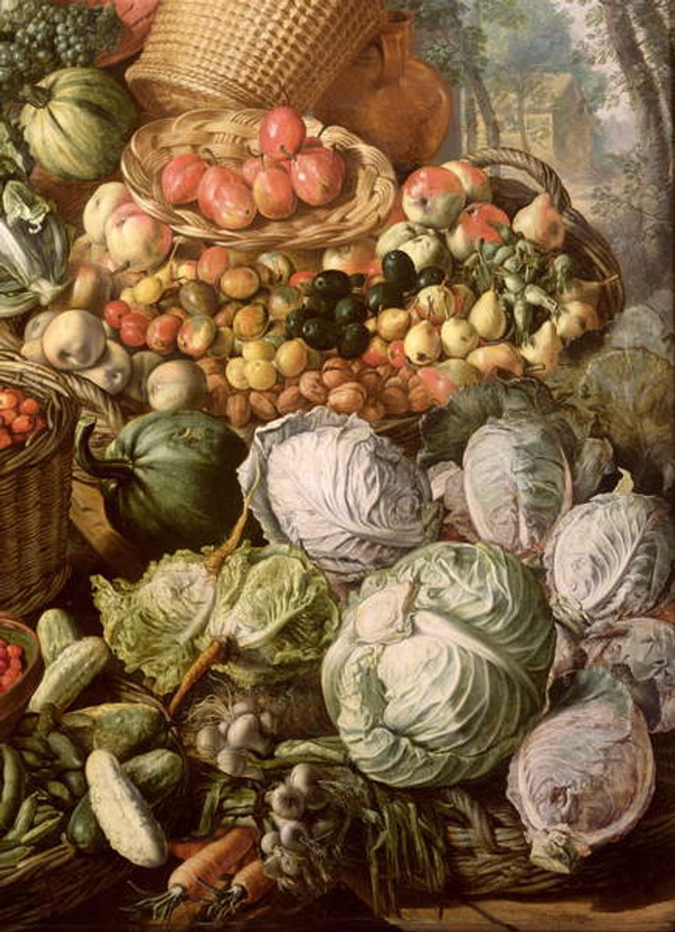 Detail of Detail of Still Life with Fruit, Vegetables and a Market Woman, 1564 by Joachim Beuckelaer or Bueckelaer