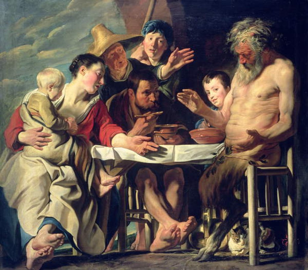 Detail of The Satyr with the Peasants, 1620 by Jacob Jordaens