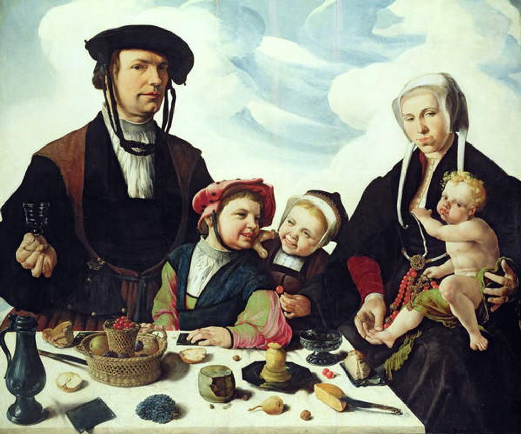 Detail of Pieter Jan Foppeszoon and his Family, 1530 by Maerten van Heemskerck
