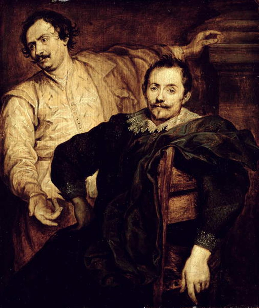 Detail of Double Portrait of the de Wael Brothers Lucas and Cornelis by Anthony van Dyck