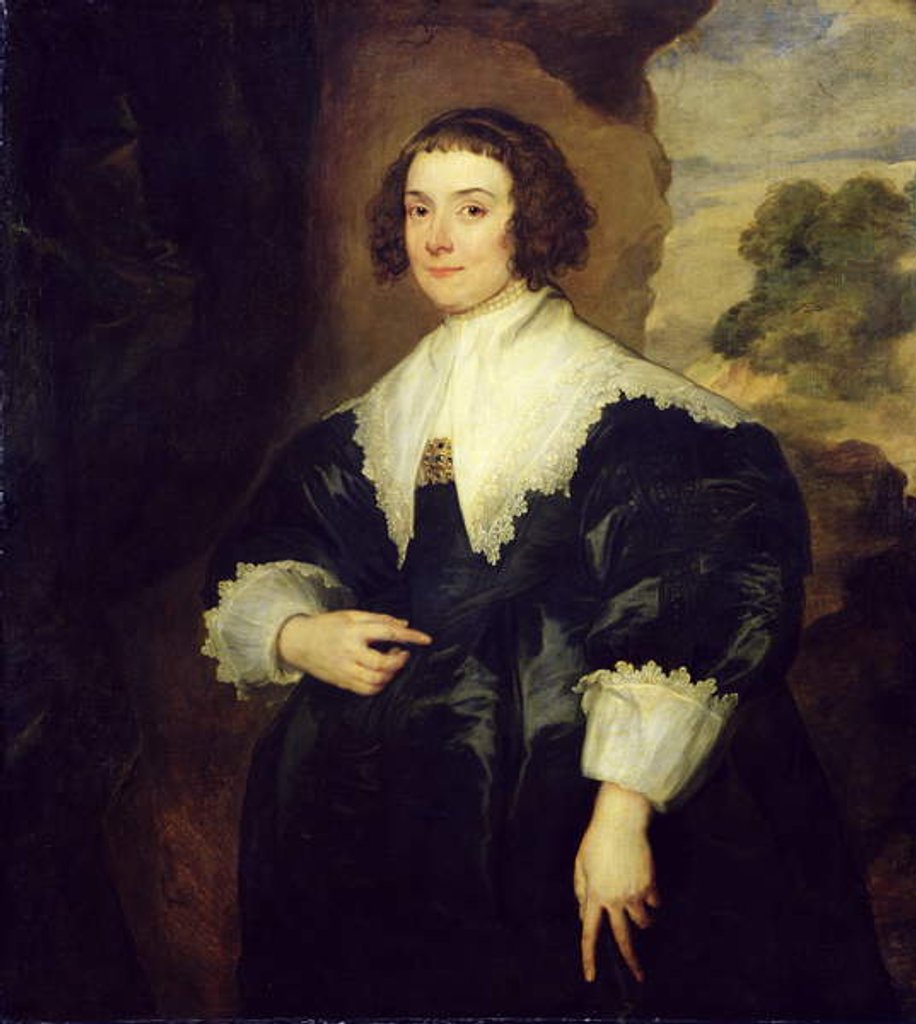 Detail of Portrait of Isabella van Assche, Wife of Justus van Meerstraten 1634-35 by Anthony van Dyck