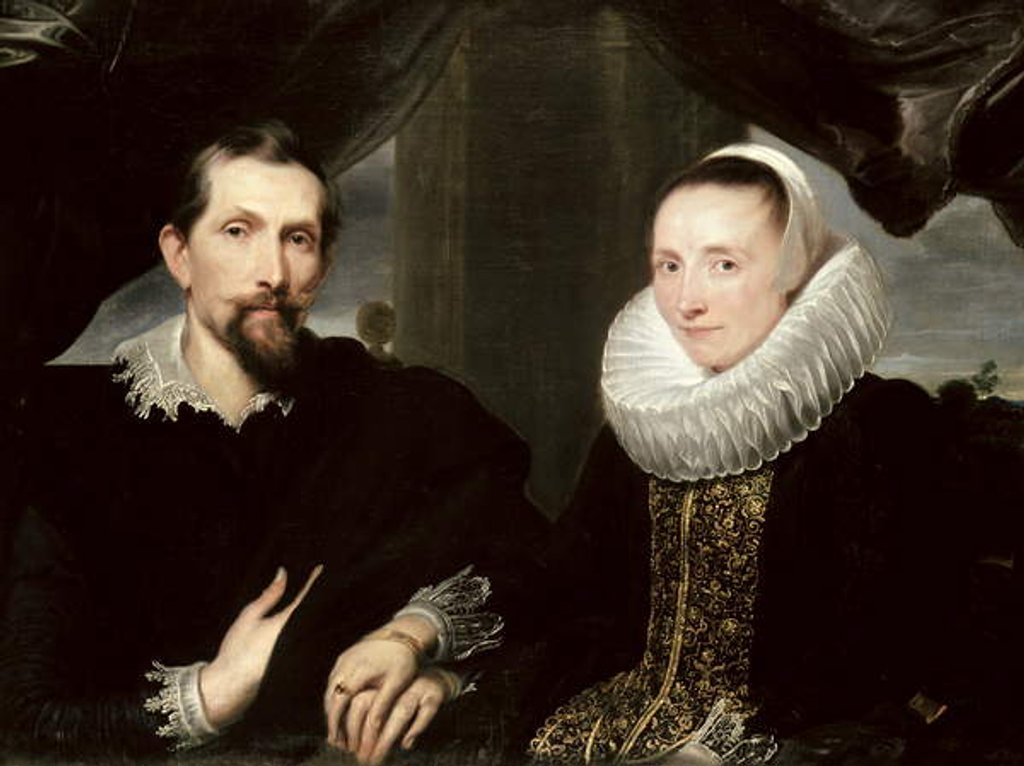 Detail of Double Portrait of the Painter Frans Snyders and his Wife Margaretha de Vos, 1621 by Anthony van Dyck