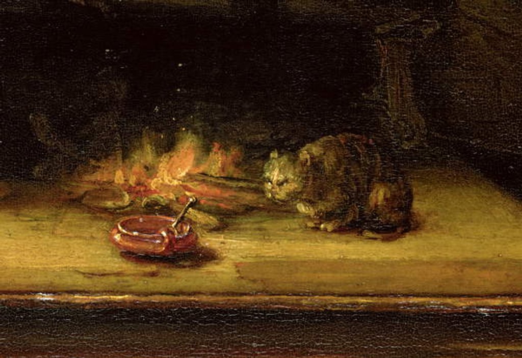 Detail of Holy Family with a Curtain, 1646 by Rembrandt Harmensz. van Rijn