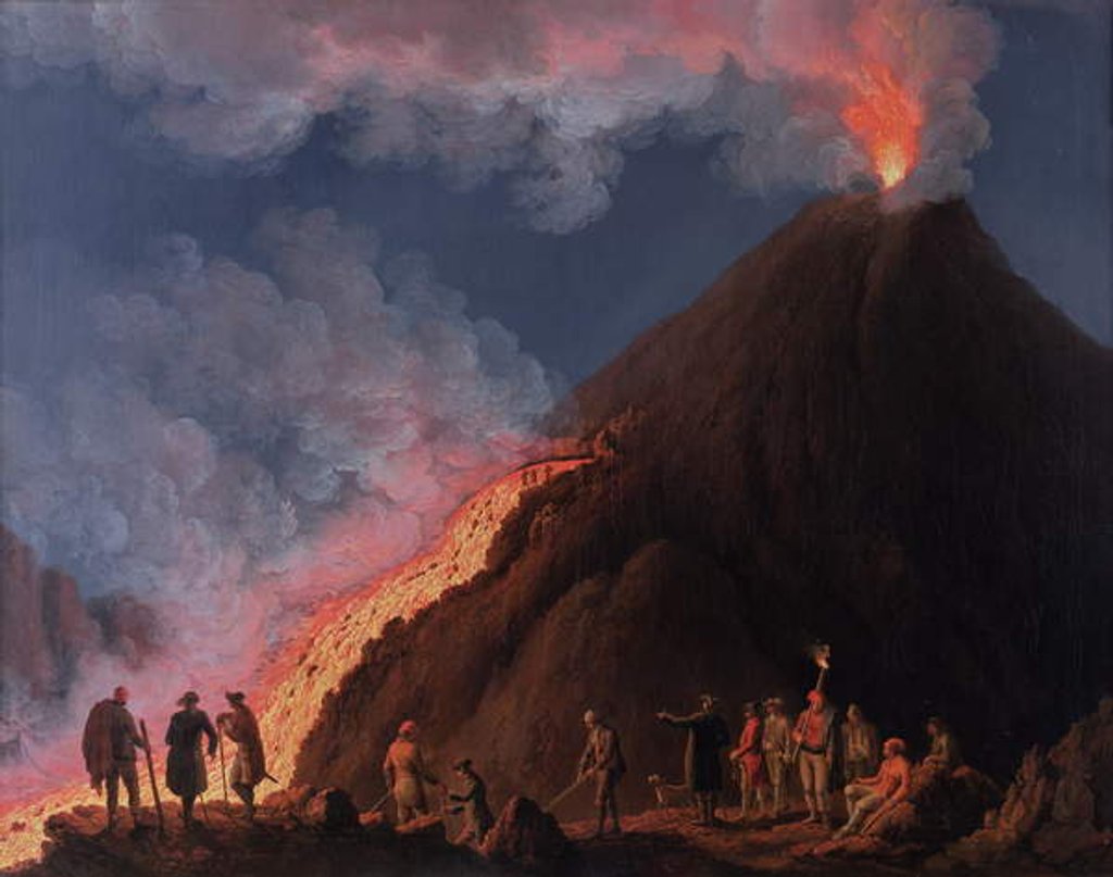 Detail of The Eruption of Mount Vesuvius in 1774 by Jacob-Philippe Hackert