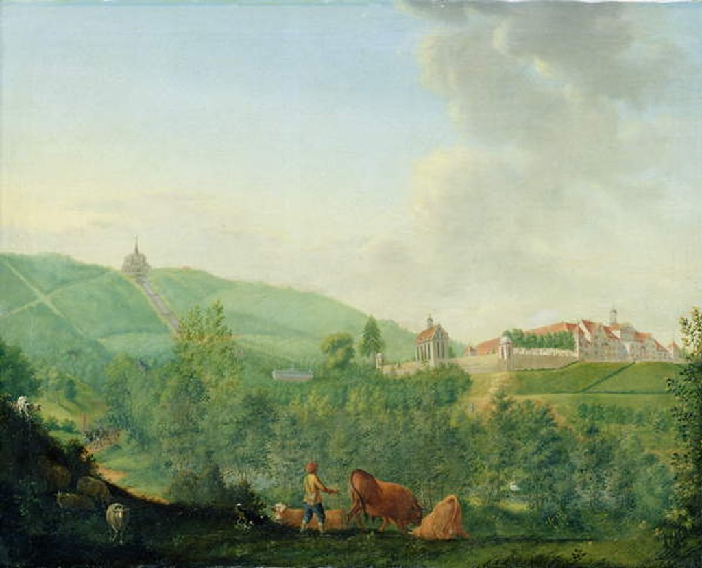 Detail of Weissenstein Castle, near Kassel, 1778 by Johann Georg Pforr