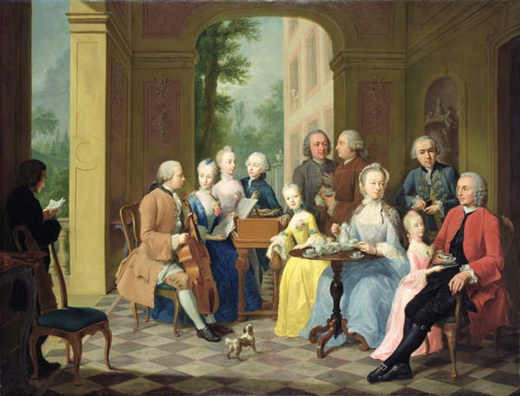 Detail of Portrait of the Timmermann Family, 1758 by Johann Heinrich Tischbein