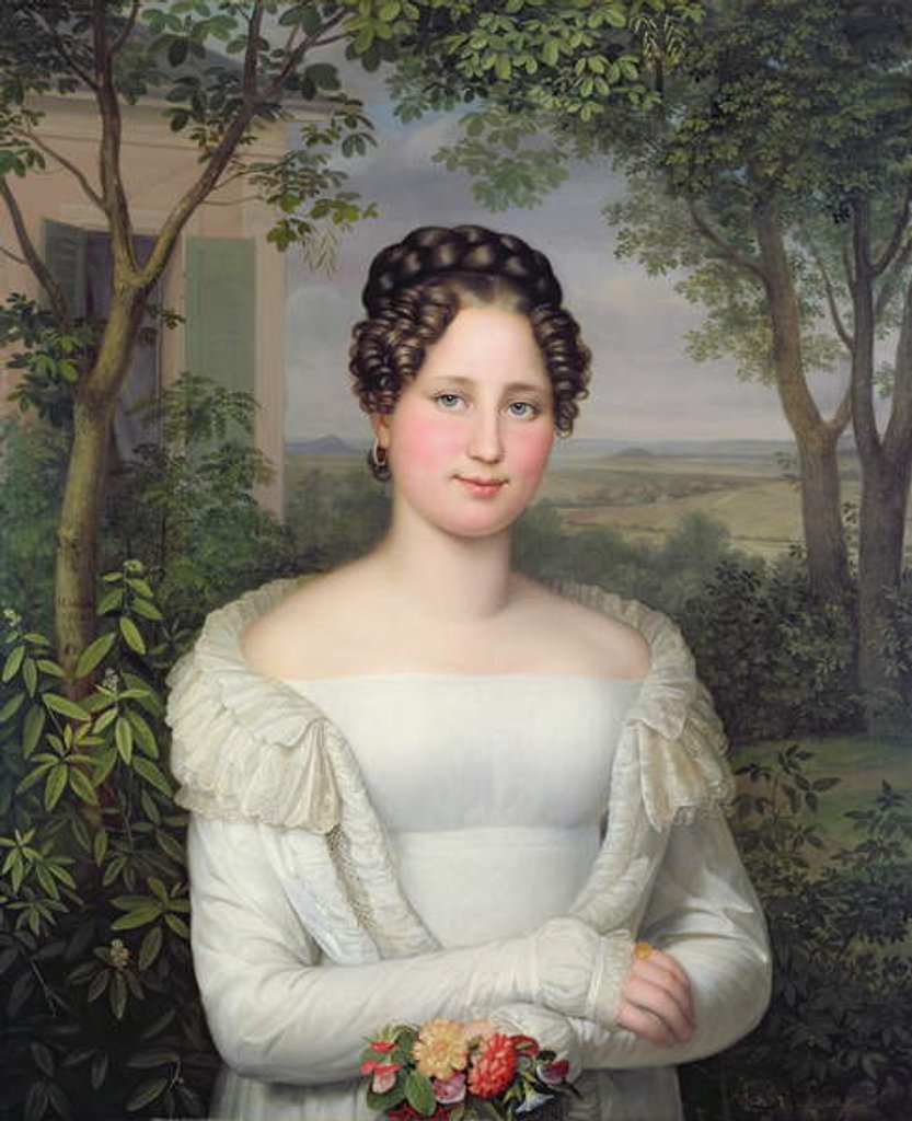 Detail of Portrait of Frau Horstmann, 1822 by August von der Embde