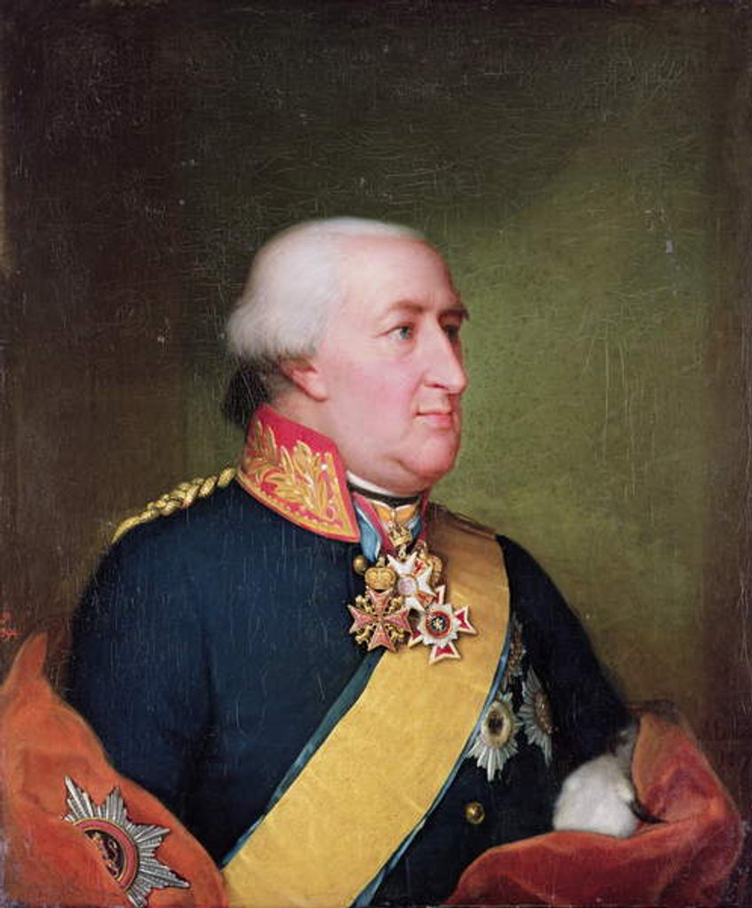 Detail of Elector Wilhelm I von Hessen-Kassel, 1817 by August von der Embde