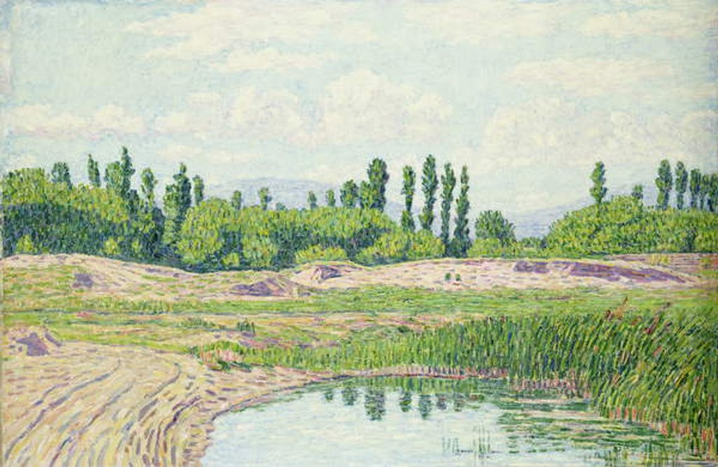Detail of Landscape with Pond, near Rimini by Paul Baum