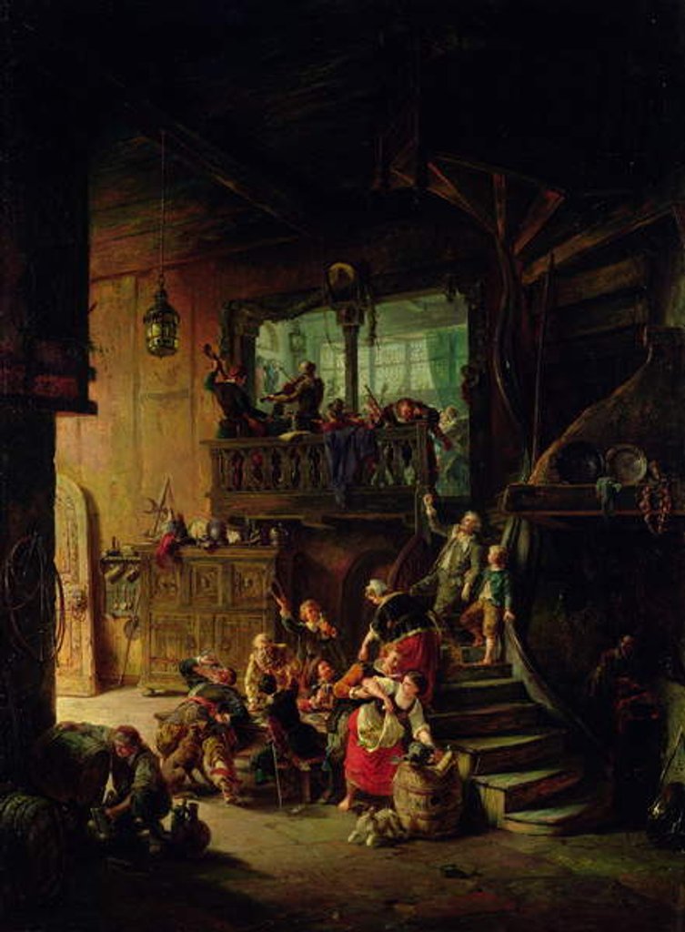 Detail of Hostelry Life, 1865 by August Levin von Wille