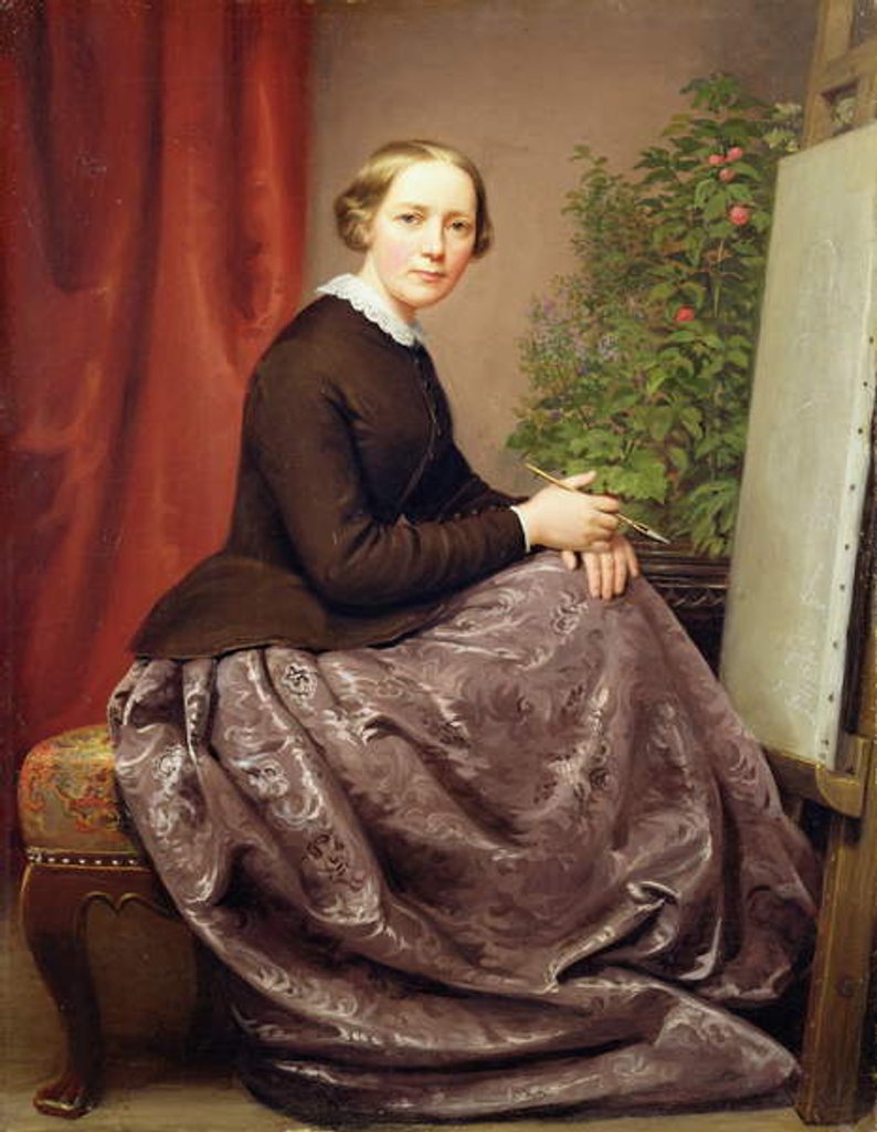 Detail of Self Portrait, 1855 by Caroline von der Embde