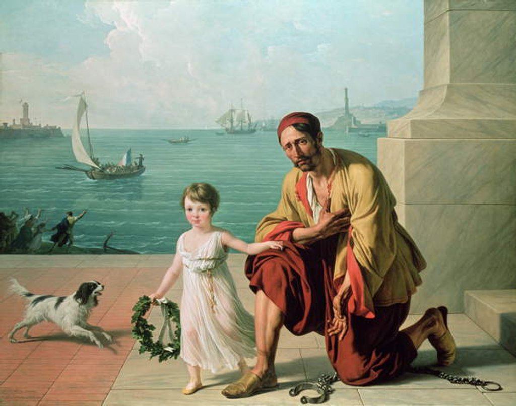 Detail of An Allegory representing the freeing of French and Italian prisoners, 1806 by Francois Andre Vincent