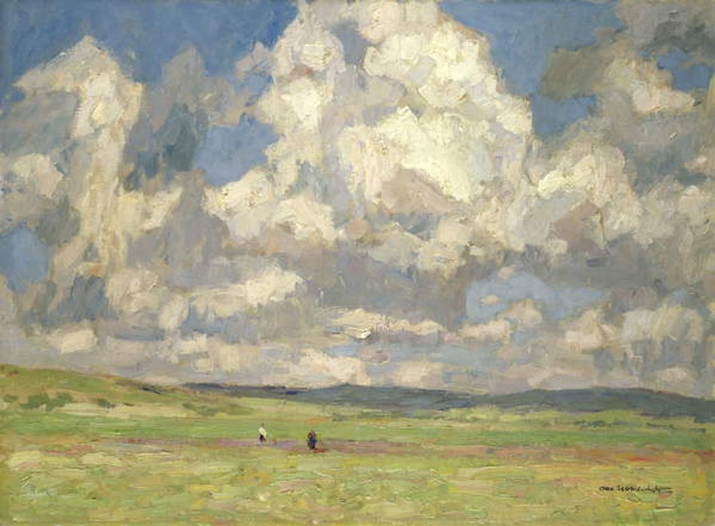 Detail of Summer Clouds over Gossfelden by Otto Ubbelohde