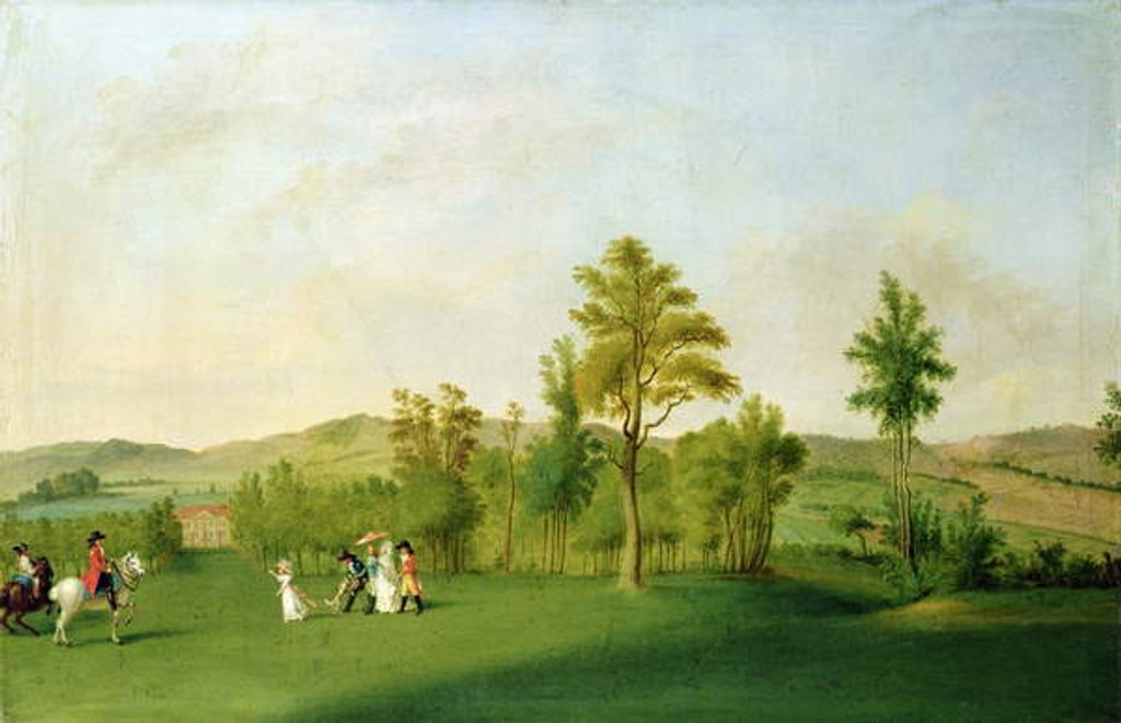 Detail of Landscape with Figures by Johann F.A. (school of) Tischbein
