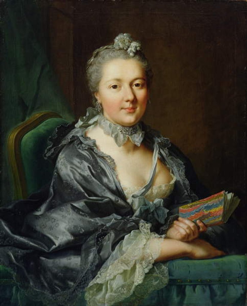 Detail of The Artist's Second Wife, Julie Marianne Pernette, nee Robert, 1762 by Johann Heinrich Tischbein