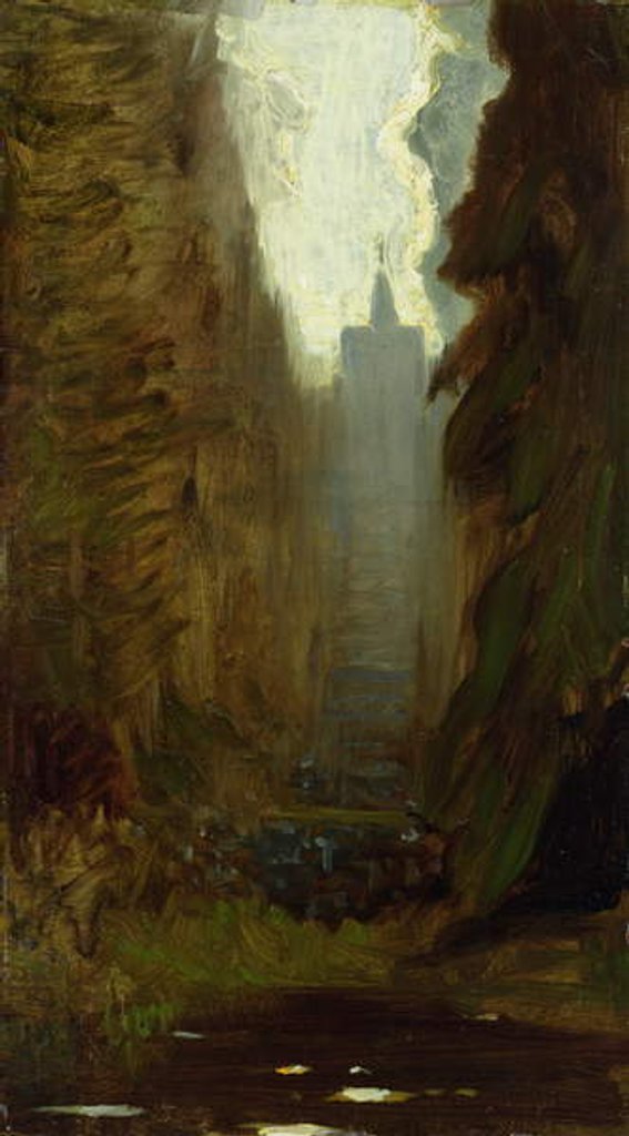 Detail of The Centre of the Park, Wilhelmshoehe, Kassel by Louis Kolitz