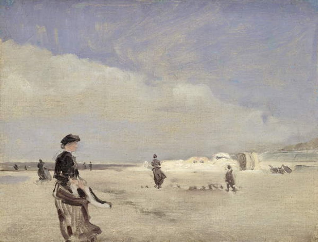 Detail of On the Beach on Norderney by Louis Kolitz