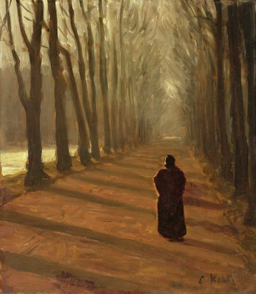 Detail of Avenue at Kuechengraben in the Karlsaue Park, Kassel by Louis Kolitz