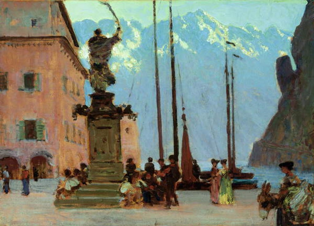 Detail of Riva del Garda, Italy by Louis Kolitz