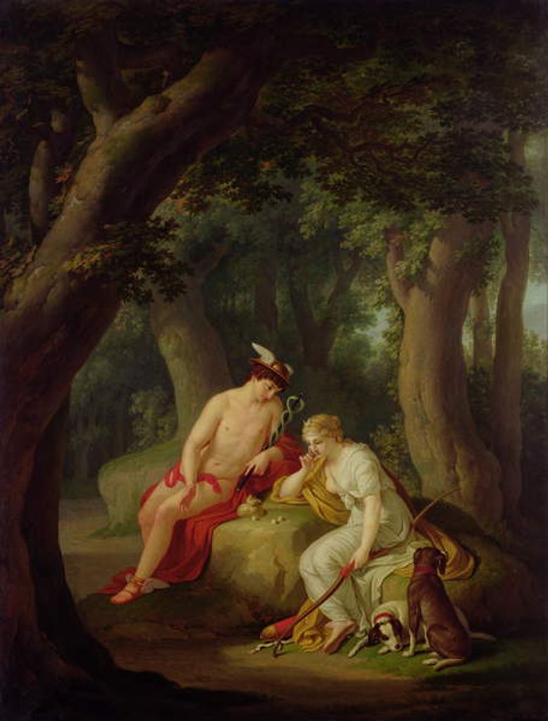 Detail of Diana and Mercury playing Dice, c.1788-90 by Johann August the Younger Nahl