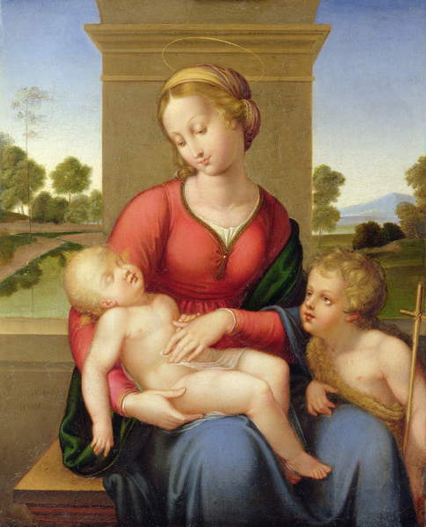 Detail of Madonna with Child and a young John the Baptist by Franz & Johannes Riepenhausen